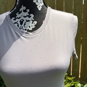 NWT PINK Victoria's Secret Violet Light Purple Bling Base Short Sleeve T-Shirt M